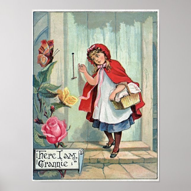 Lil Red Riding Hood GranMa's Poster vintage Art Pr (Frente)