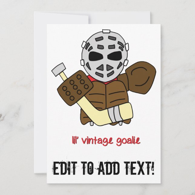 Lil' Vintage Hockey Goalie (Frente)