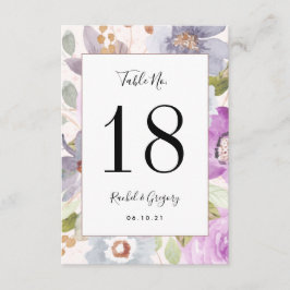 Lilac Blooms | Cartão de Número de Tabela Personal