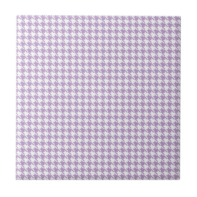 Lilac e branco de Houndstooth (Frente)