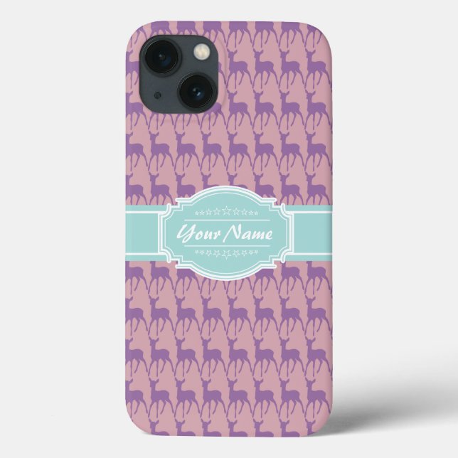 Lilac e rosa veado, nome personalizado da casa (Verso)