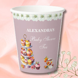 Lilac Floral Tea Party Chá de fraldas