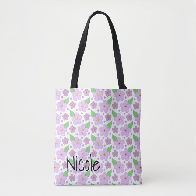 Lilac Flores Tote Bag (Frente)