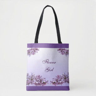Lilac Flower Girl Casamento Tote Bag