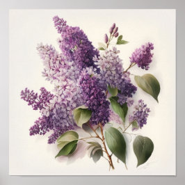 Lilac Flowers Art Impressão Poster