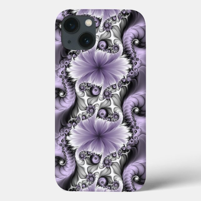 Lilac Illusion Abstract Floral Fractal Art Fantasy (Verso)