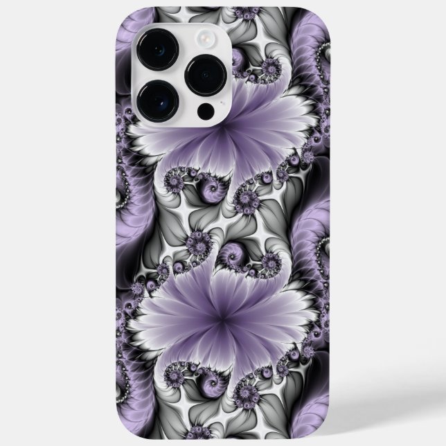 Lilac Illusion Abstrato Floral Fractal Art Fantasy (Verso)