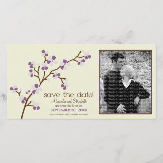 Lilac/Ivory Cherry Blossom Salve o Cartões de foto