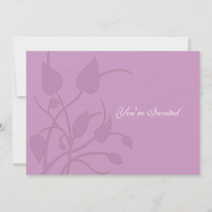 Lilac Leaf Swirl Casamento Convite