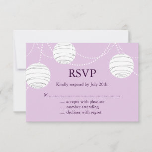 Lilac Party Lanterns RSVP