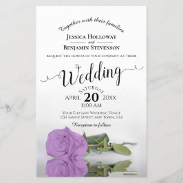 Lilac Purple Rosa Chic BUDGET Convite para Casamen