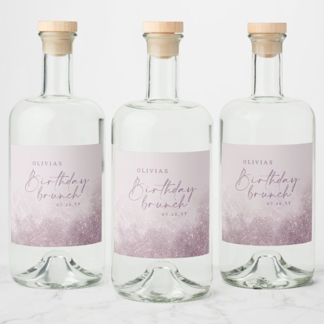 Lilac roxo, relva elegante, chic (Garrafas)