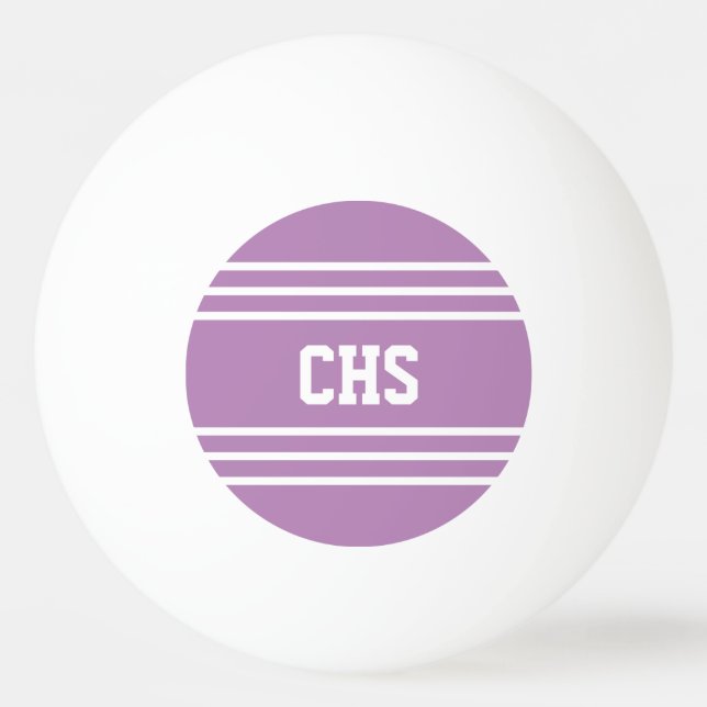Lilac Stripes: bolas de monograma personalizadas (Frente)
