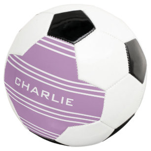 Lilac Strips - bola de futebol personalizada do mo