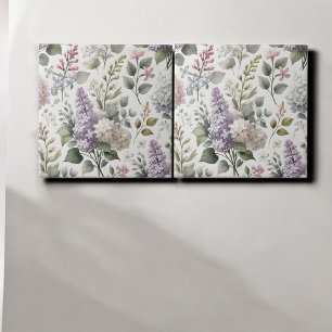 Lilac Watercolor Floral Elegante Primavera Deco