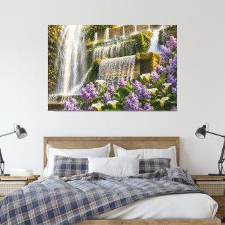 Lilac Waterfall Stretched Canvas