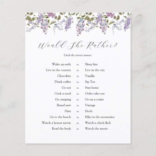 Lilacs e Lavanda Bridal Iriam Ela Preferencialment (Frente)