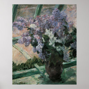 Lilacs em uma janela, Poster Mary Cassatt