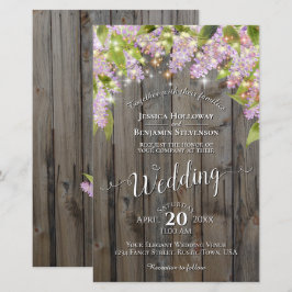 Lilacs & Lights on Wood BUDGET Weditation Convite