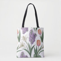 Lilacs Tulips Lírios Comprando Errand Tote Bag