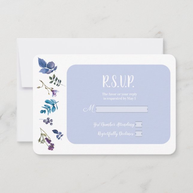 Lilás Lavanda Roxo Íris Floral Primavera RSVP (Frente)