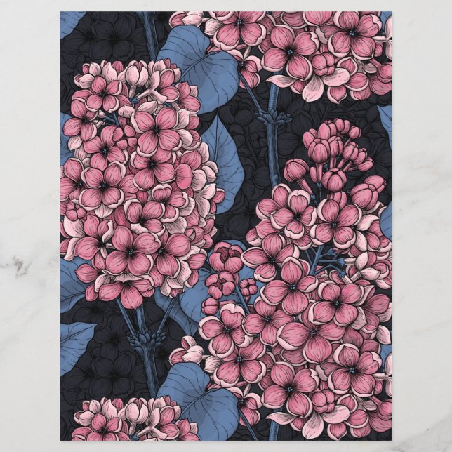 Lilás rosa com azul escuro (Frente)