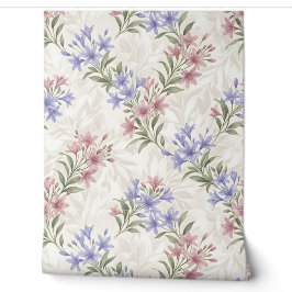 Lilás Rosa Pastel Floral Sem Costura Bo