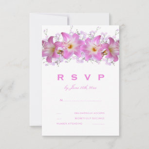 Lilases Beladona Românticas RSVP de Casamento