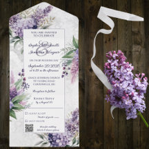 Lilases e Heather em branco marmoreado com código
