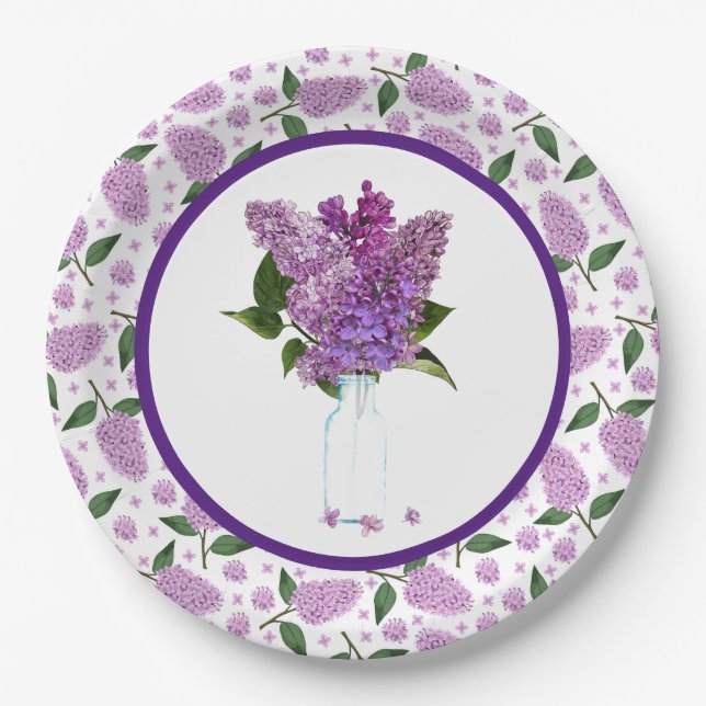 Lilases Na Primavera Prato De Papel (Frente)