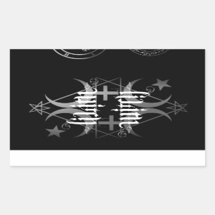 lilith bruxa, adesivo preto e branco