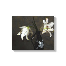 Lillies em uma impressão de canvas de vaso