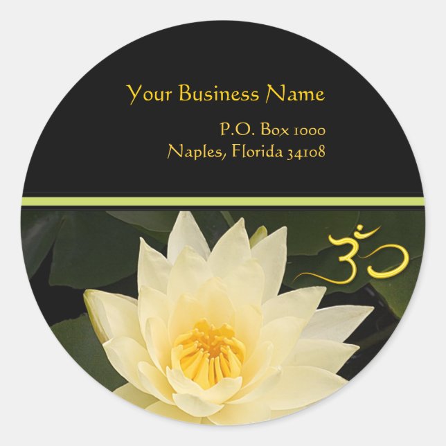 Lilly de água, adesivos Om (Frente)