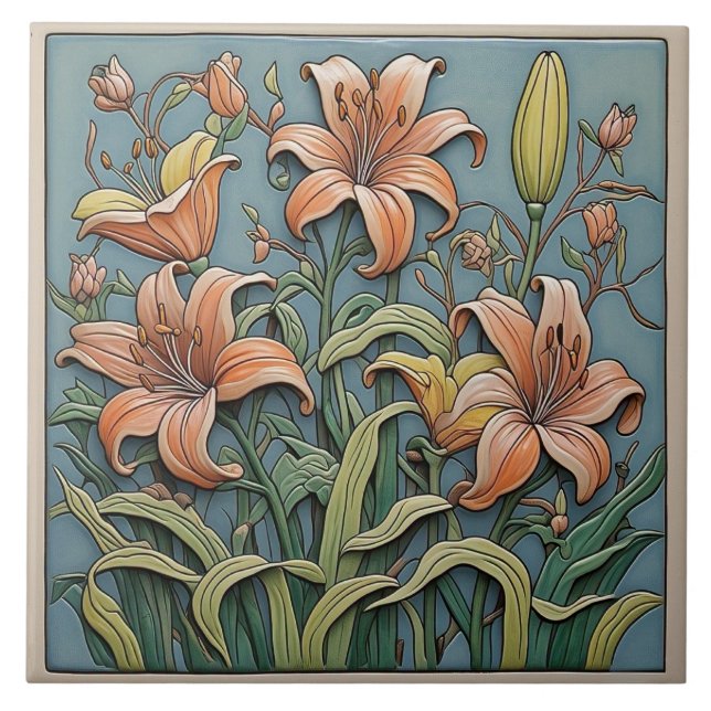 Lily - Artes E Artesanatos - Azulejo Cerâmico (Frente)