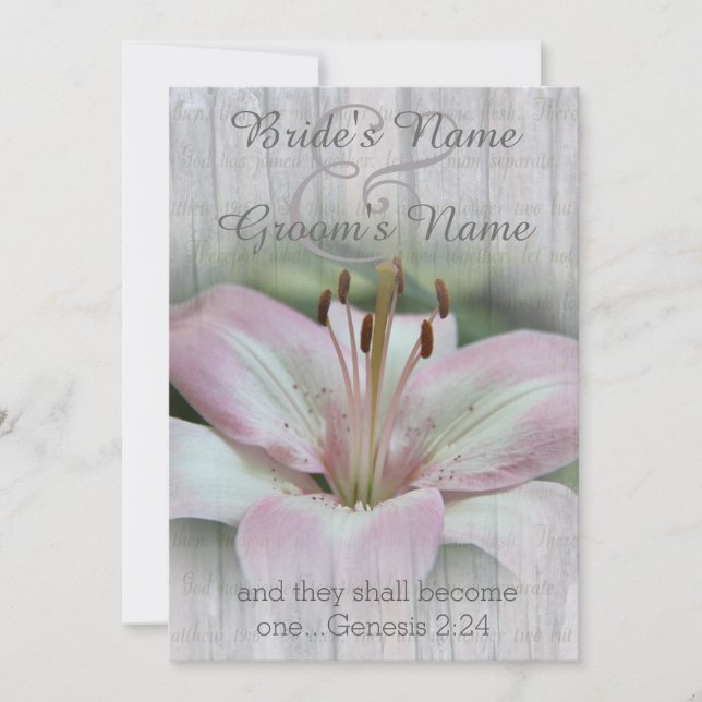 Lily Convite de casamento 2 (Frente)