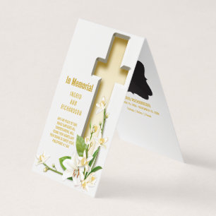 Lily Cross Scripting Foto Funeral Memorial