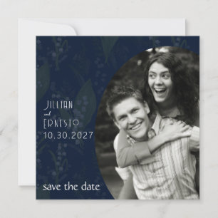 Lily de Valley Darkest Blue com fundo desbotado