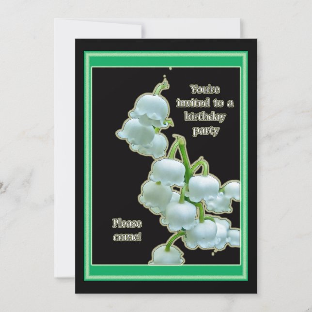 Lily do Convite de aniversário do Vale (Frente)