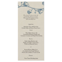 Lily do Vale no Ecru Linen Wedding Menu