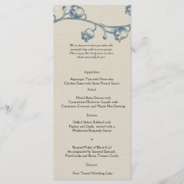 Lily do Vale no Ecru Linen Wedding Menu