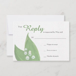 Lily do vale RSVP Card