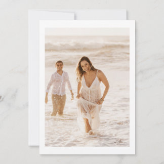 Lily - Elegante Cartão de Save the Date Monocromát