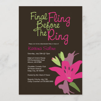 Lily Final Fling Rosa Antes do Convite para Anel