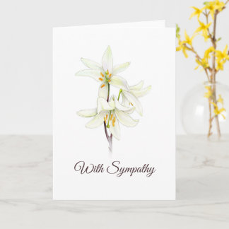 Lily Floral Cartão de condolências Branca