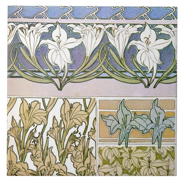 Lily Flowers of Art Nouveau Style, Mucha (Frente)