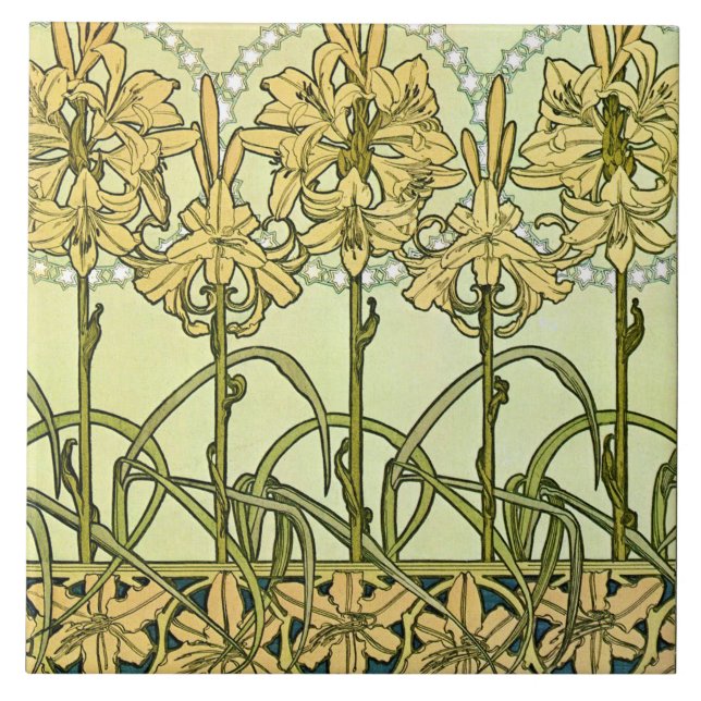 Lily Flowers of Art Nouveau Style, Mucha (Frente)