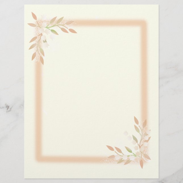 Lily of the Valley on Cream Stationery (Frente)