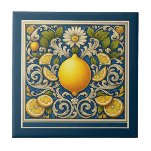 Limão Almafi Azul Mediterrâneo Art Nouveau