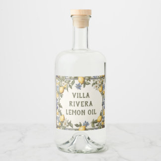 Limão antigo Texto personalizado Limoncello ou Óle