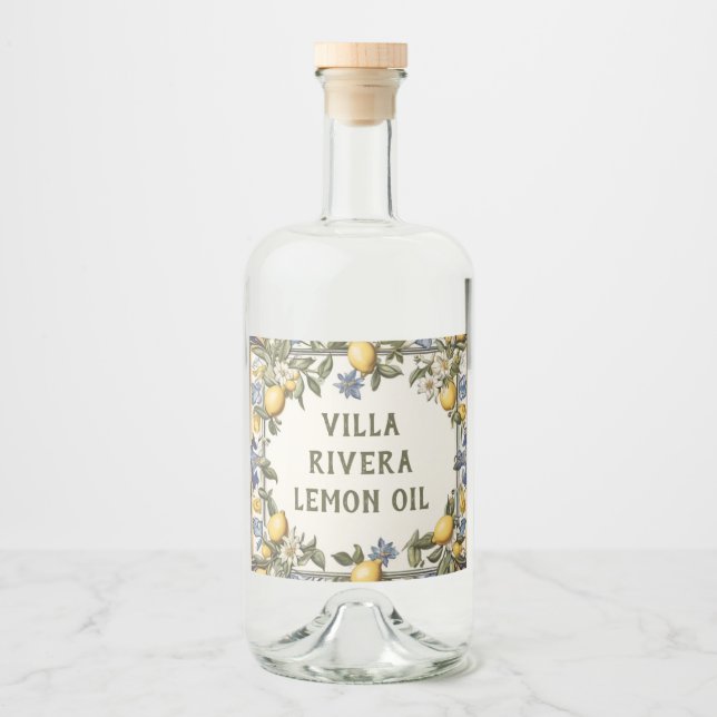 Limão antigo Texto personalizado Limoncello ou Óle (Frente)